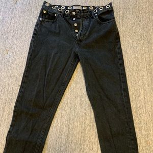 AGOLDE denim jeans on waist